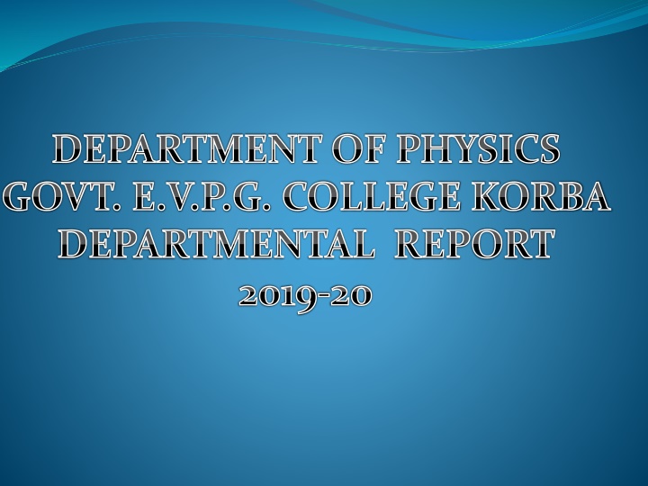 department of physics govt e v p g college korba n.w
