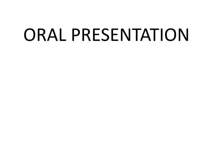oral presentation n.w