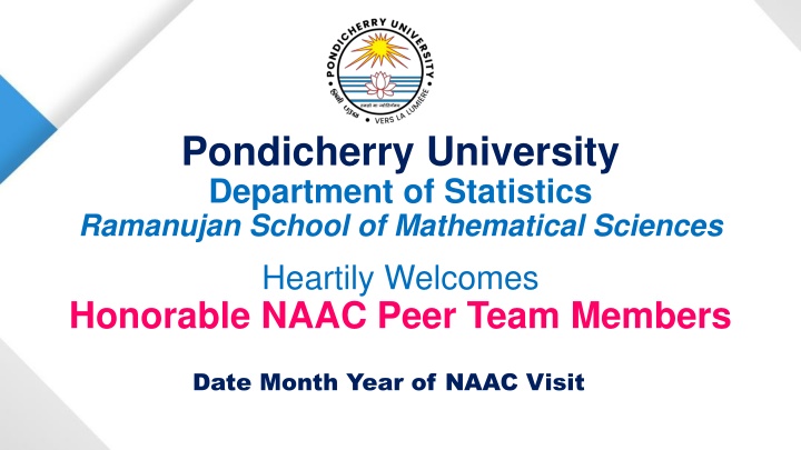 pondicherry university department of statistics n.w