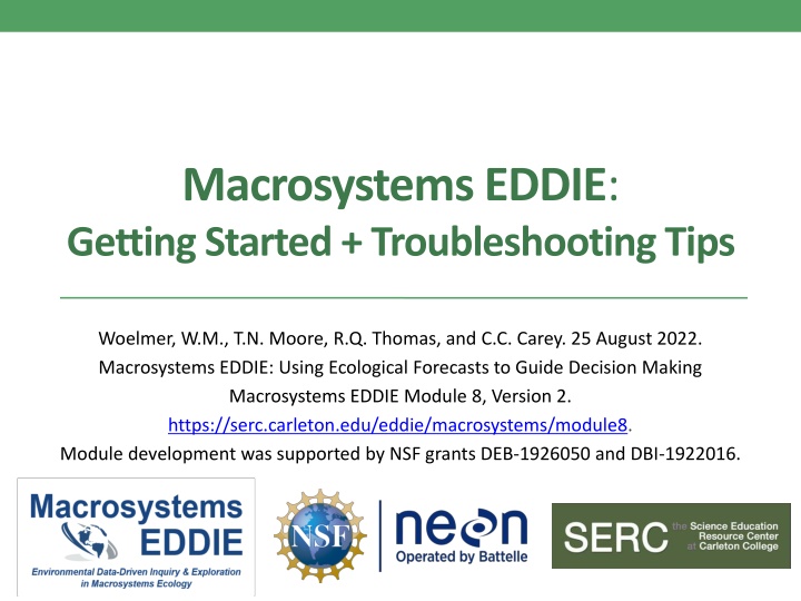 macrosystemseddie getting started troubleshooting n.w