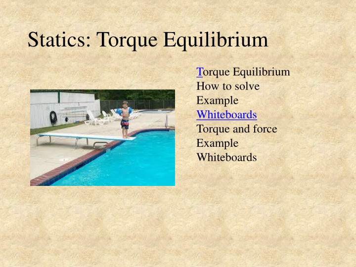 statics torque equilibrium n.w