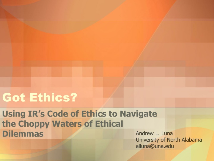 got ethics using ir s code of ethics to navigate n.w