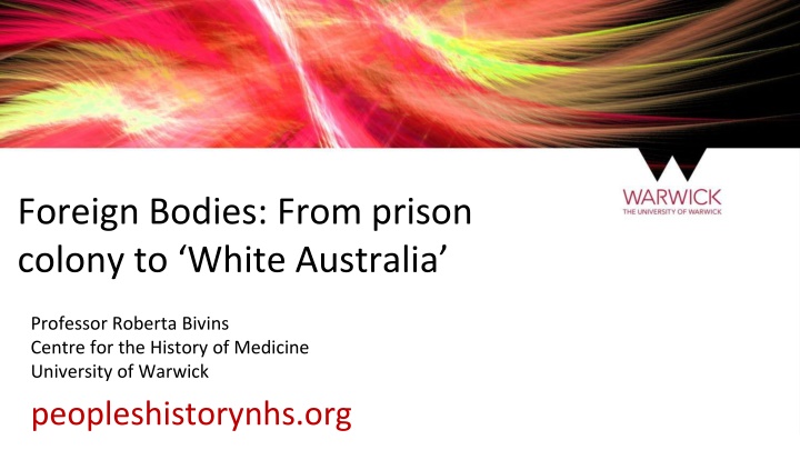foreign bodies from prison colony to white n.w