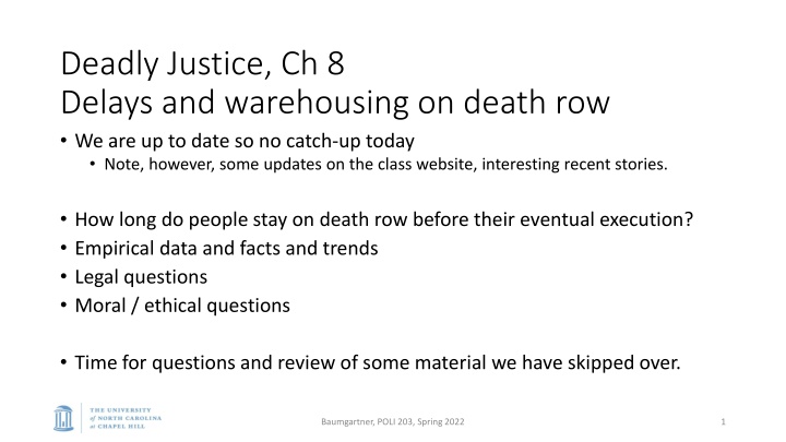 deadly justice ch 8 delays and warehousing n.w