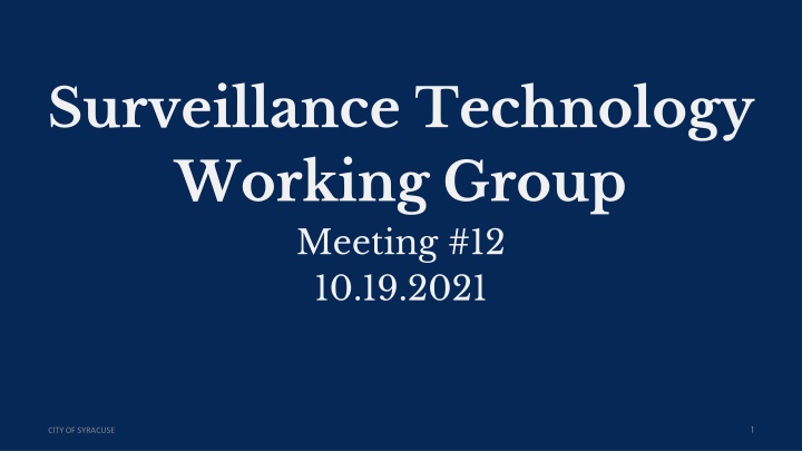 surveillance technology policy and data n.w
