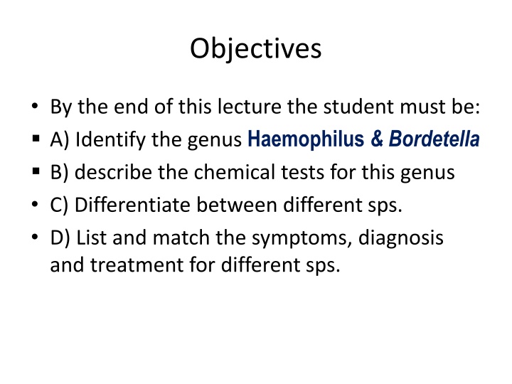 objectives n.w