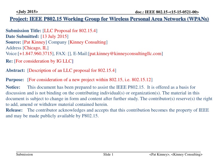 july 2015 project ieee p802 15 working group n.w