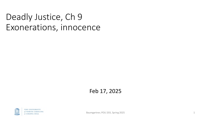 deadly justice ch 9 exonerations innocence n.w