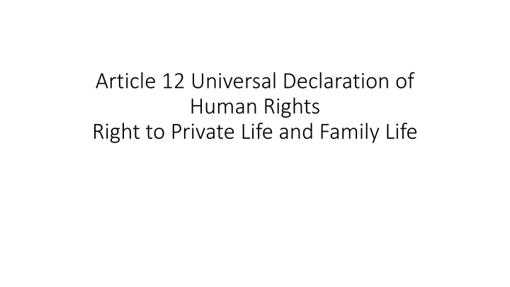 article 12 universal declaration of human rights n.w