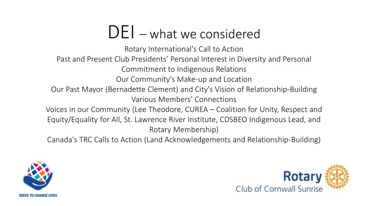 dei what we considered rotary international n.w