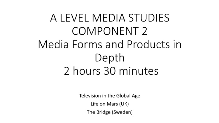 a level media studies component 2 media forms n.w