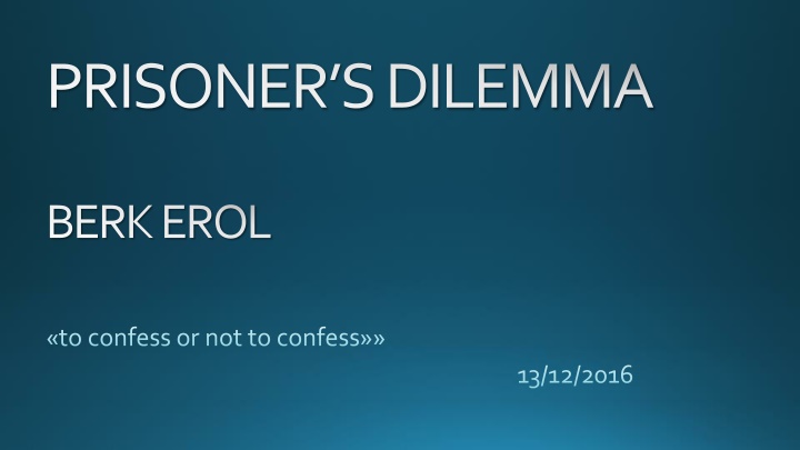 prisoner s dilemma n.w