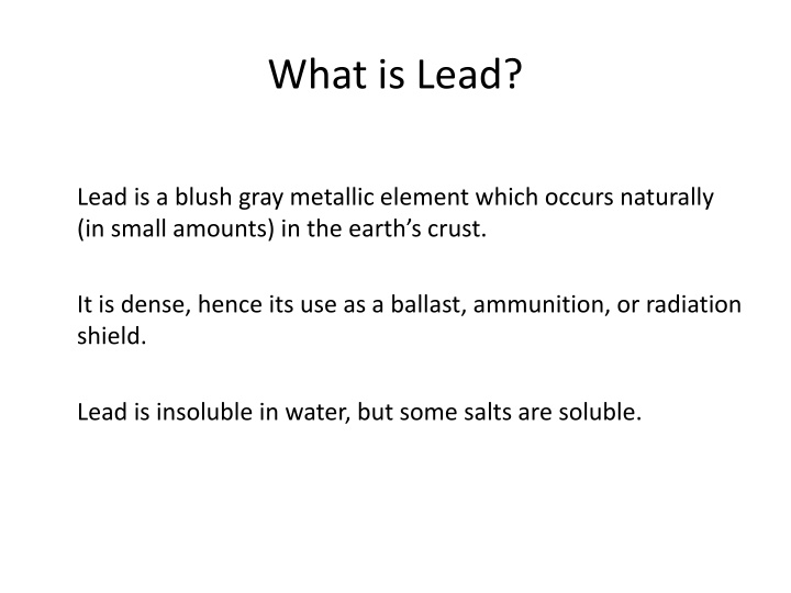 what is lead n.w