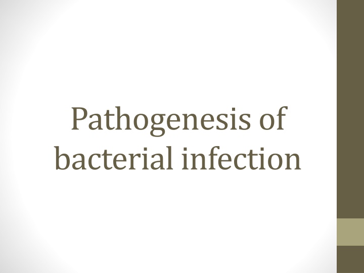 pathogenesis of bacterial infection n.w