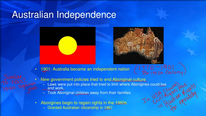 australian independence n.w