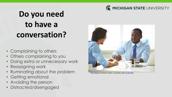 do you need to have a conversation n.w