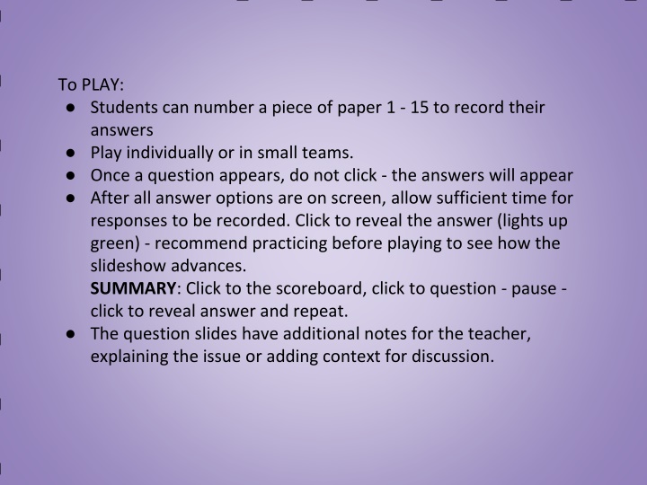to play students can number a piece of paper n.w