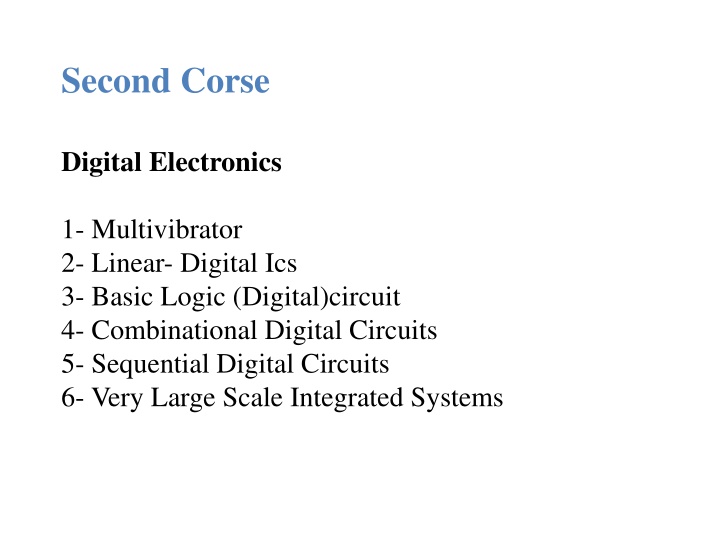 second corse digital electronics n.w