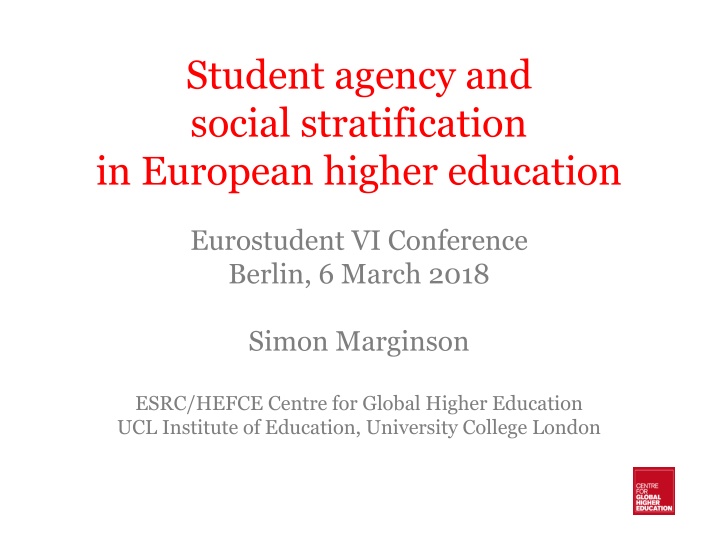 student agency and social stratification n.w