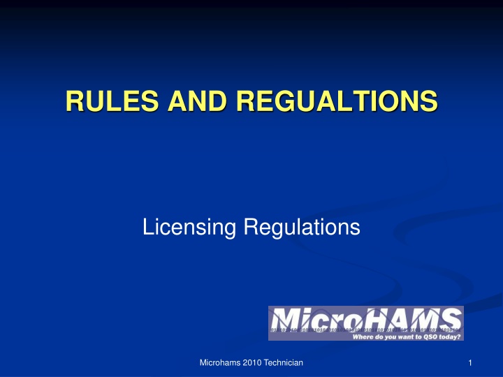 rules and regualtions n.w