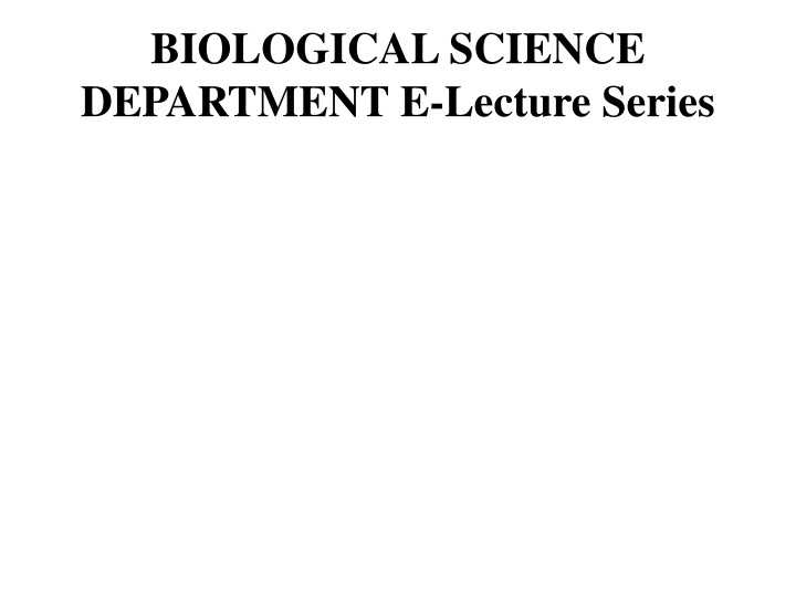 biological science department e lecture series n.w