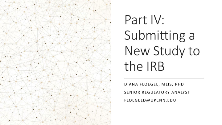 part iv submitting a new study to the irb n.w