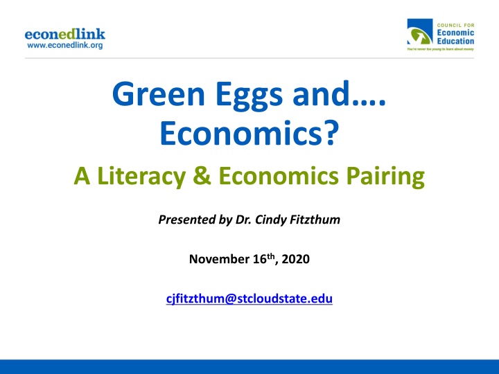 green eggs and economics a literacy economics n.w