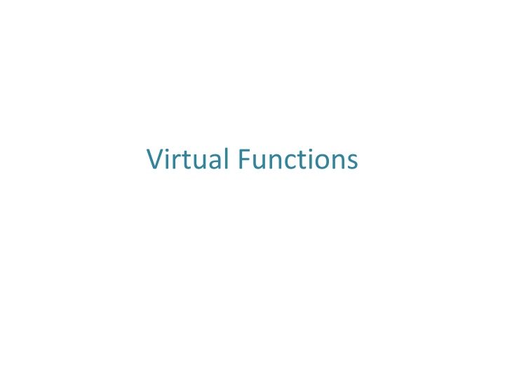 virtual functions n.w