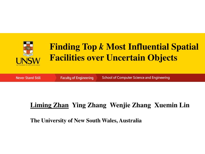 finding top k most influential spatial facilities n.w