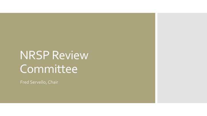nrsp review committee n.w