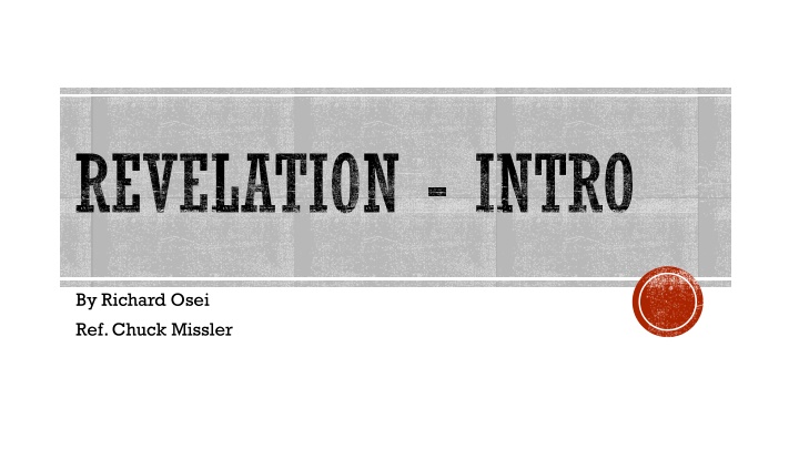 revelation intro n.w