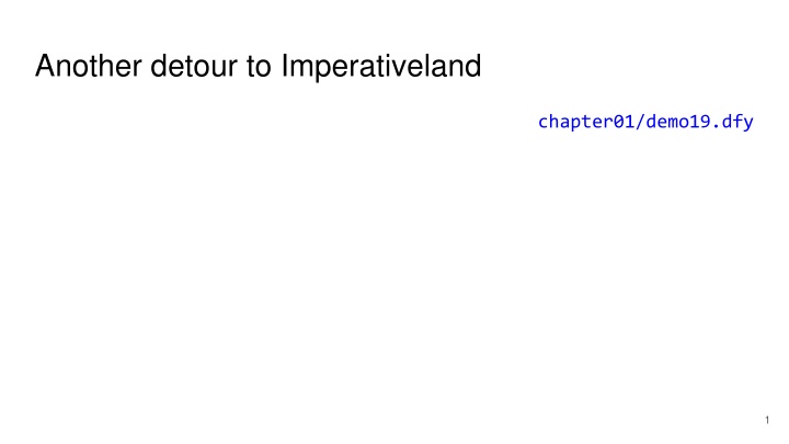 another detour to imperativeland n.w