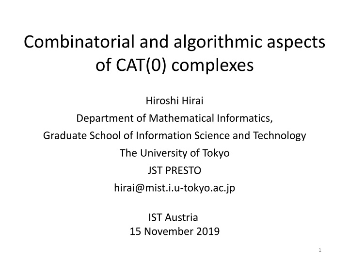 combinatorial and algorithmic aspects n.w