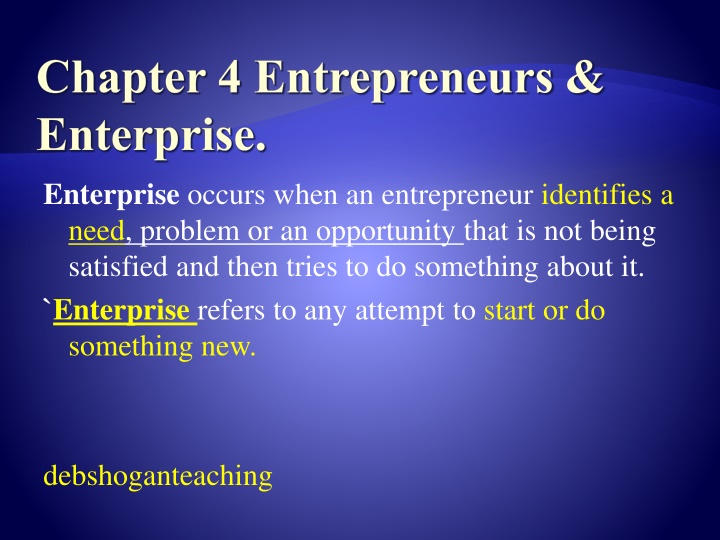 chapter 4 entrepreneurs enterprise n.w