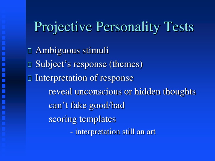 projective personality tests n.w