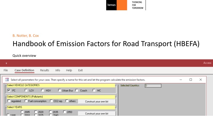 b notter b cox handbook of emission factors n.w