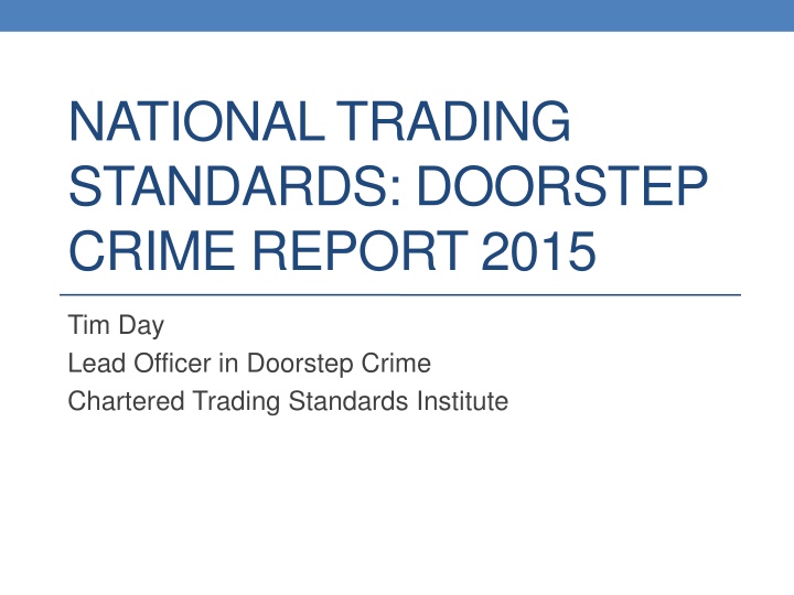 national trading standards doorstep crime report n.w