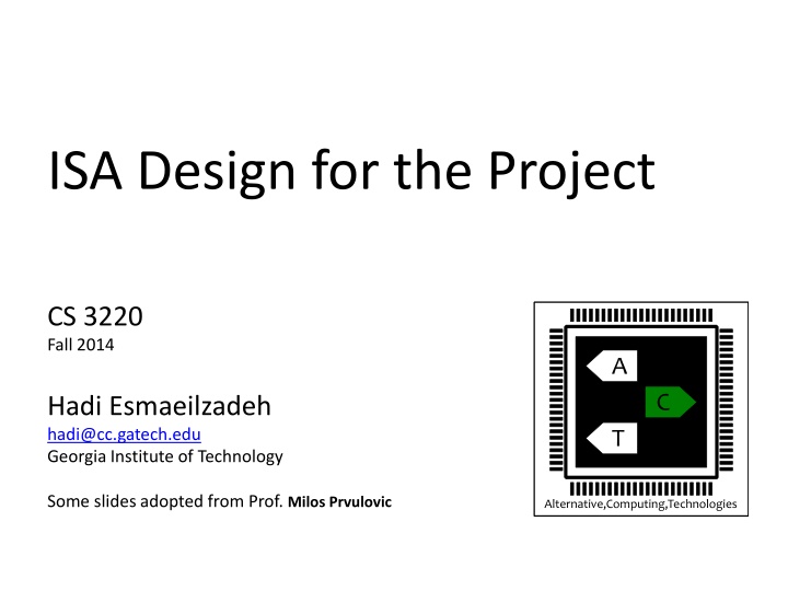 isa design for the project n.w