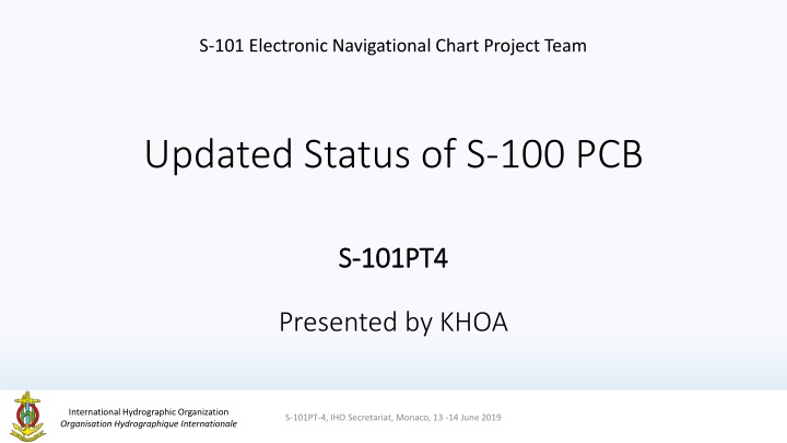 s 101 electronic navigational chart project team n.w