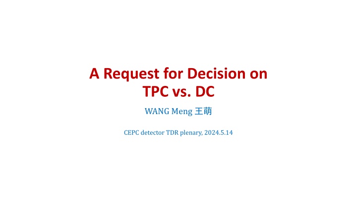 a request for decision on tpc vs dc n.w