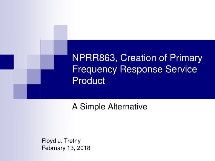 nprr863 creation of primary frequency response n.w