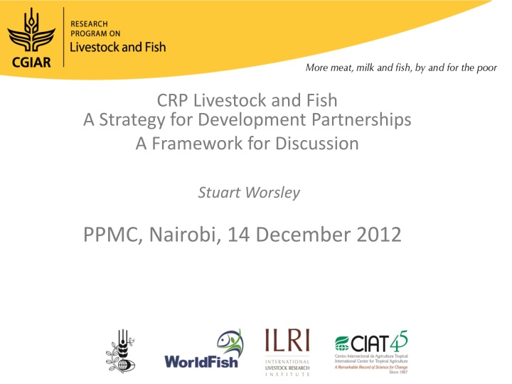 crp livestock and fish a strategy for development n.w