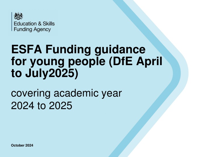 esfa funding guidance for young people dfe april n.w