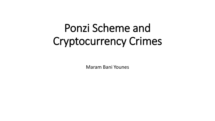 ponzi scheme and ponzi scheme and cryptocurrency n.w