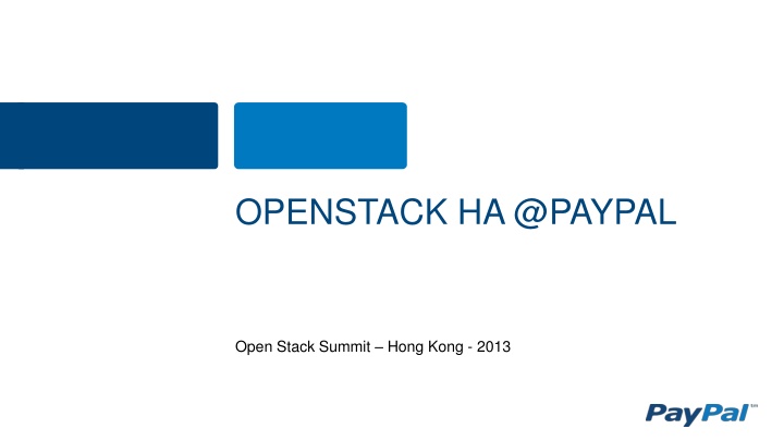 openstack ha @paypal n.w