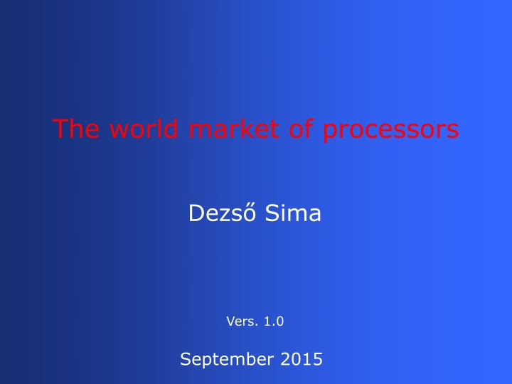 the world market of processors n.w