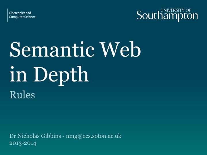 semantic web in depth rules n.w