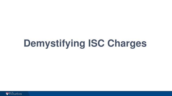demystifying isc charges n.w