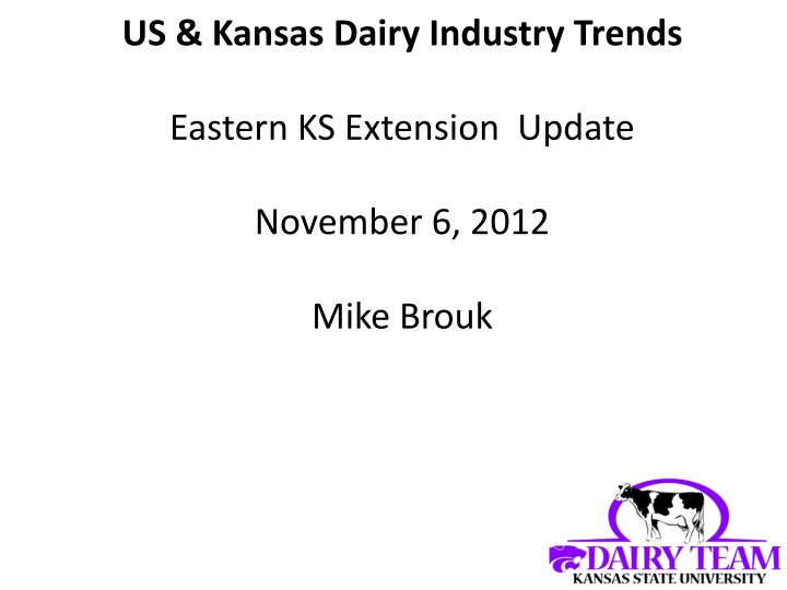 us kansas dairy industry trends n.w