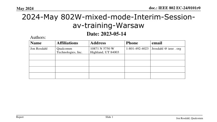 doc ieee 802 ec 24 0101r0 n.w